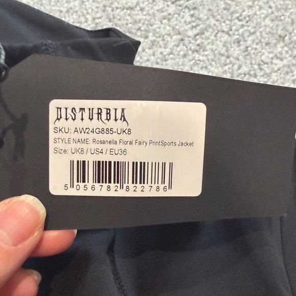 Disturbia Women's Black fairy athletic zip up - Picture 2 of 4